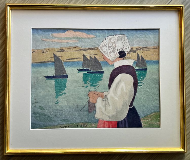 Die Abfahrt der Boote, Carl Moser, Bretagne