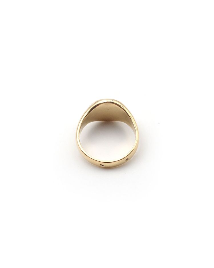 Vintage Siegelring, ungegraviert und ohne Verzierung in 18k Gold, Siegelring zum Gravieren, Vintage Ring