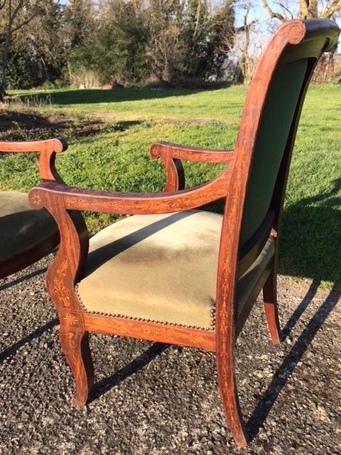 Paire de Fauteuils Charles X