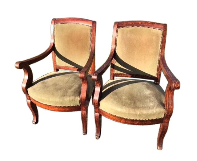 Paire de Fauteuils Charles X