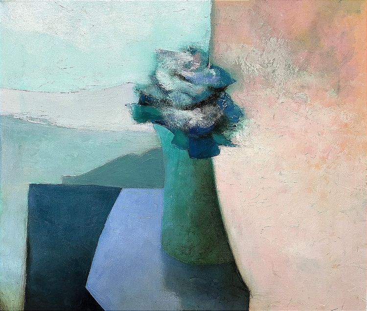 Claude GAVEAU (1940-2021), Huile sur toile des années 1970 intitulée "Bouquet".