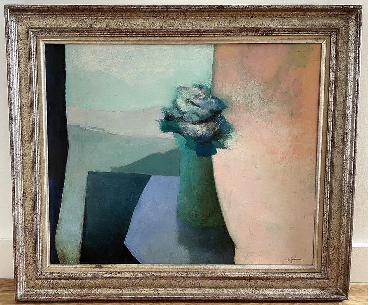 Claude GAVEAU (1940-2021), Huile sur toile des années 1970 intitulée "Bouquet".