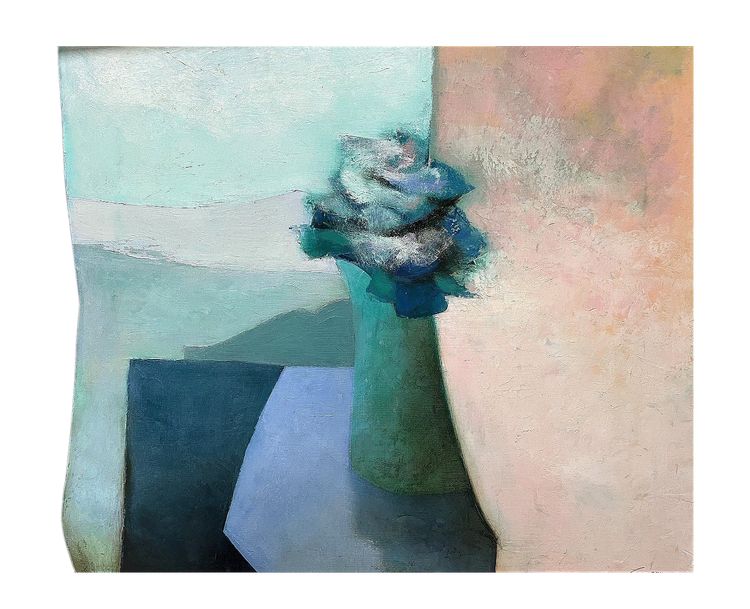Claude GAVEAU (1940-2021), Huile sur toile des années 1970 intitulée "Bouquet".