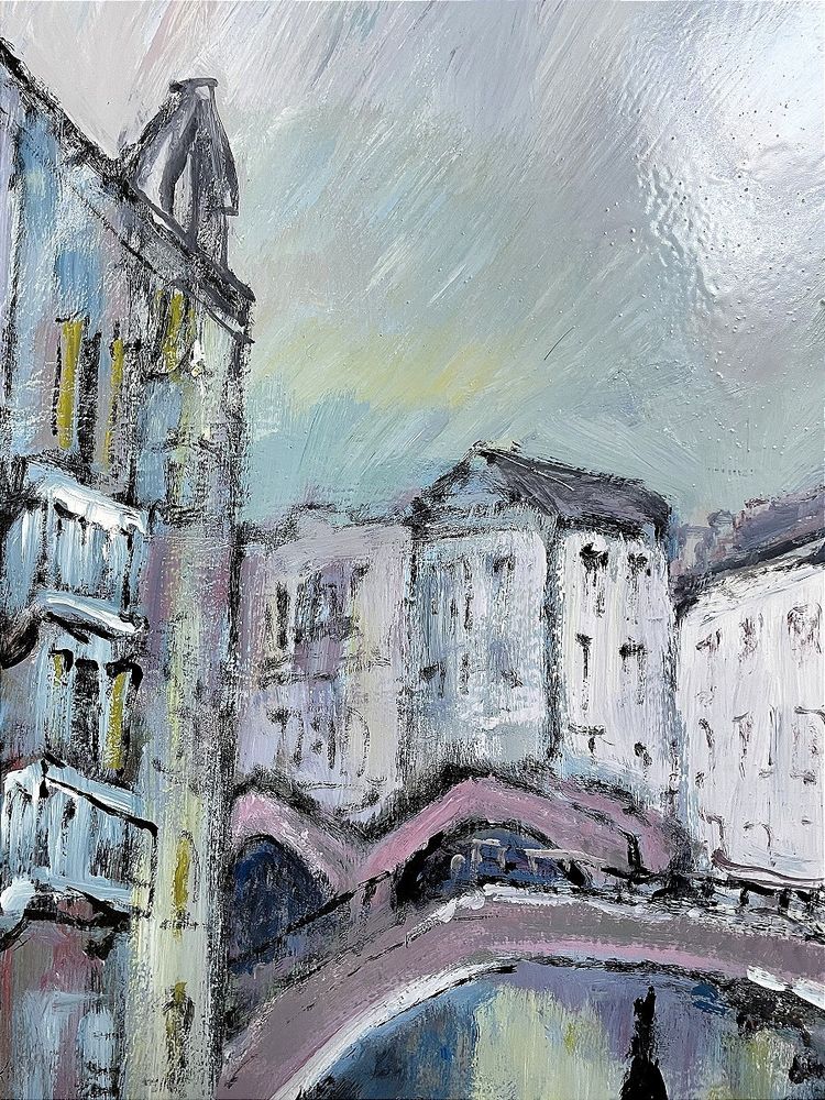 Mario Bonamici (1912-2002), Tableau "Venise", Années 1970.