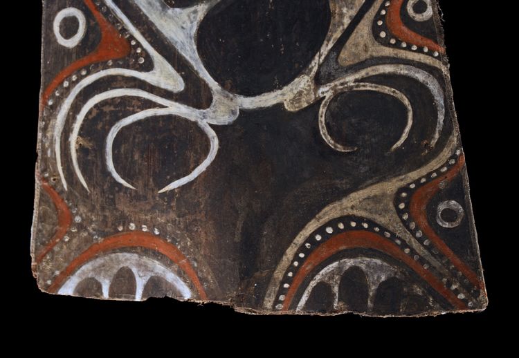 Bemalte Rinde, Ozeanische Kunst, Erste Kunst, Stammeskunst, Gemälde, Ozeanien, Pangal, 117 cm