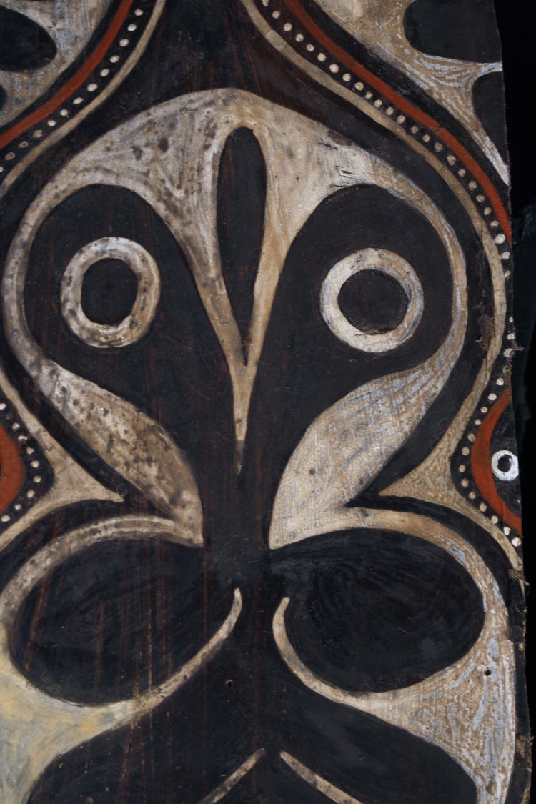 Bemalte Rinde, Ozeanische Kunst, Erste Kunst, Stammeskunst, Gemälde, Ozeanien, Pangal, 117 cm