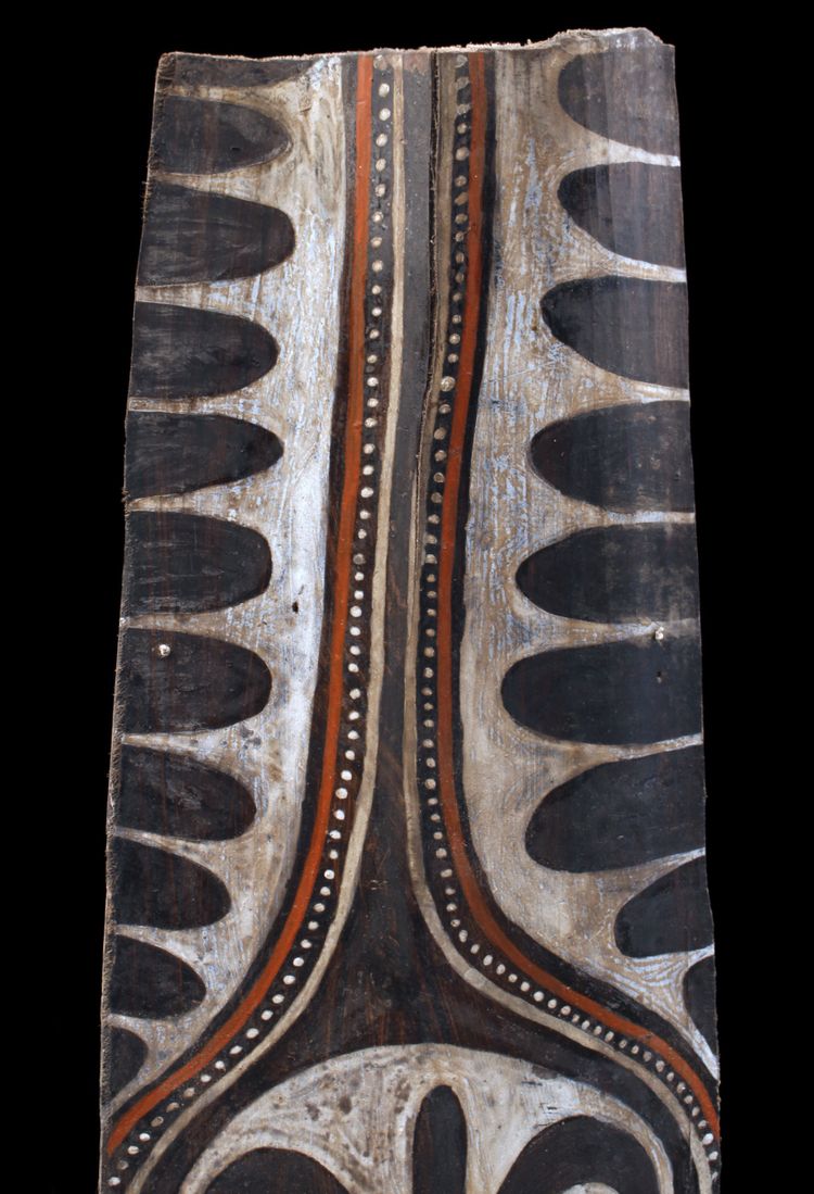 Bemalte Rinde, Ozeanische Kunst, Erste Kunst, Stammeskunst, Gemälde, Ozeanien, Pangal, 117 cm