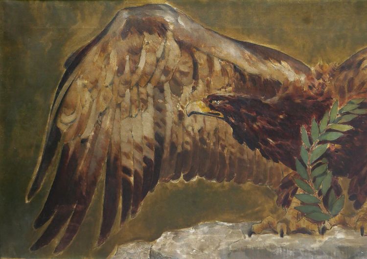 Henri DELUERMOZ 1876-1943 Kaiseradler, Gemälde, 1909, Kaiserreich, Napoleon, Tiere, Vogel