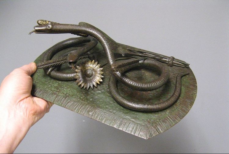 Artistic ironwork by Ameline. Art Nouveau.