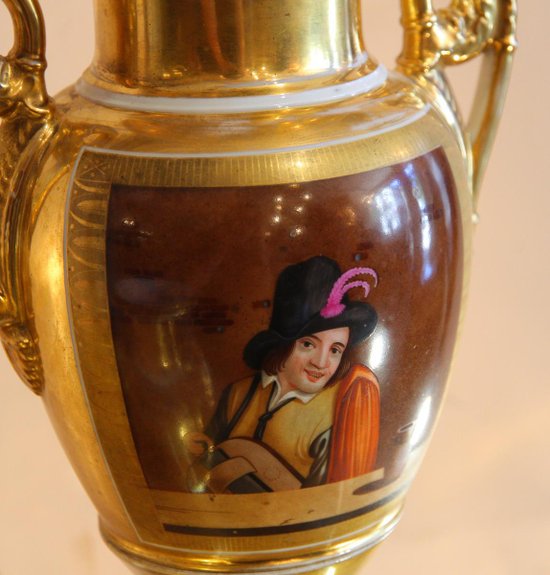 Pair Of Paris Porcelain Vases, Empire Period
