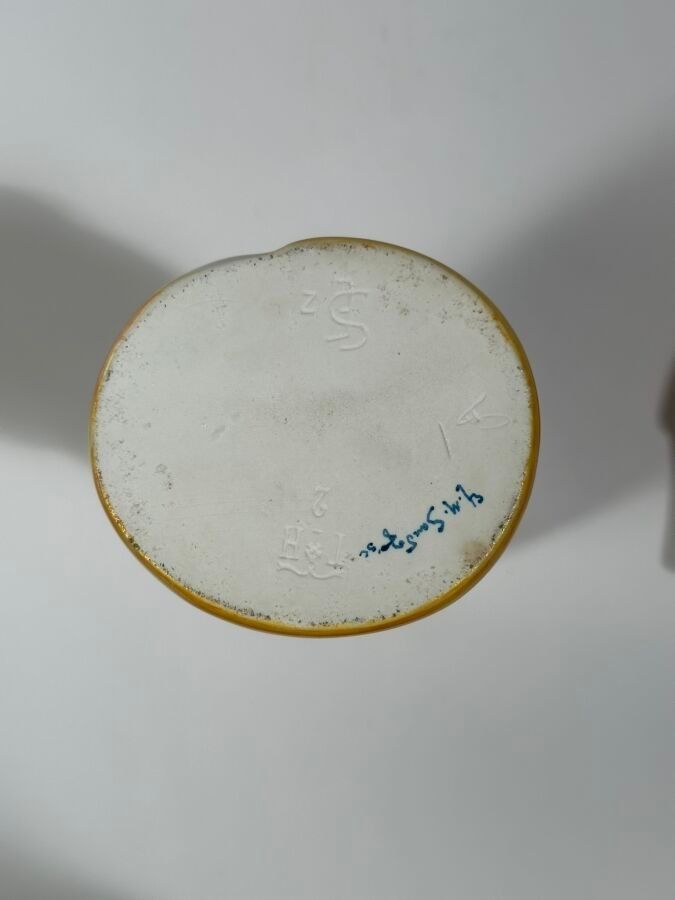 Édouard-Marcel SANDOZ - Théodore Haviland LIMOGES, Flacon "Chat" porcelaine émaillée