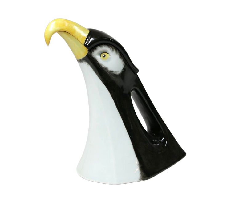 Édouard-Marcel SANDOZ - Théodore Haviland LIMOGES, "Eagle" pitcher, enamelled porcelain