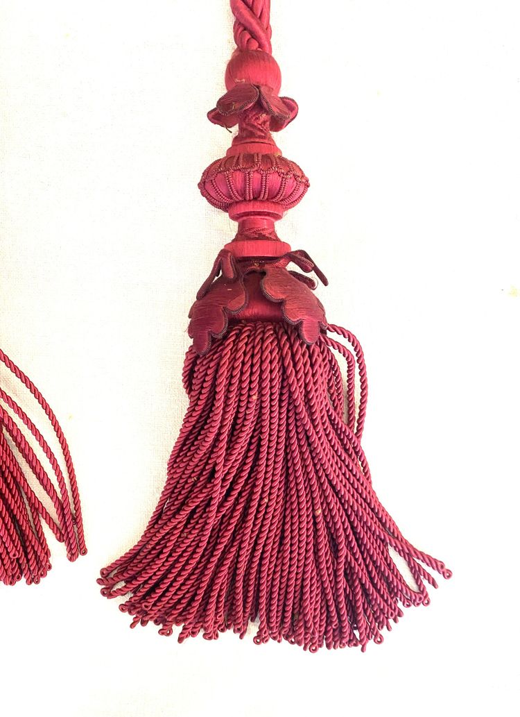 Coppia di baci XIX secolo Epoca Napoleone III Color lampone