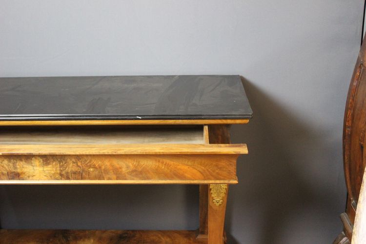 Restoration period console in walnut and bronze circa 1820