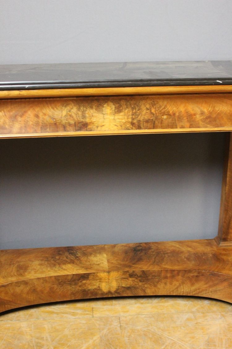 Restoration period console in walnut and bronze circa 1820