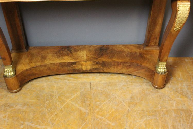 Restoration period console in walnut and bronze circa 1820