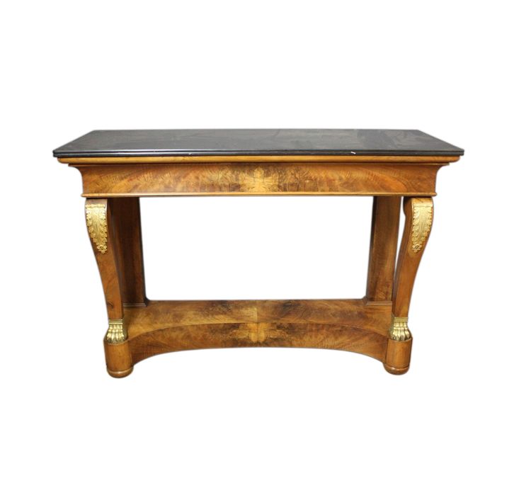 Restoration period console in walnut and bronze circa 1820
