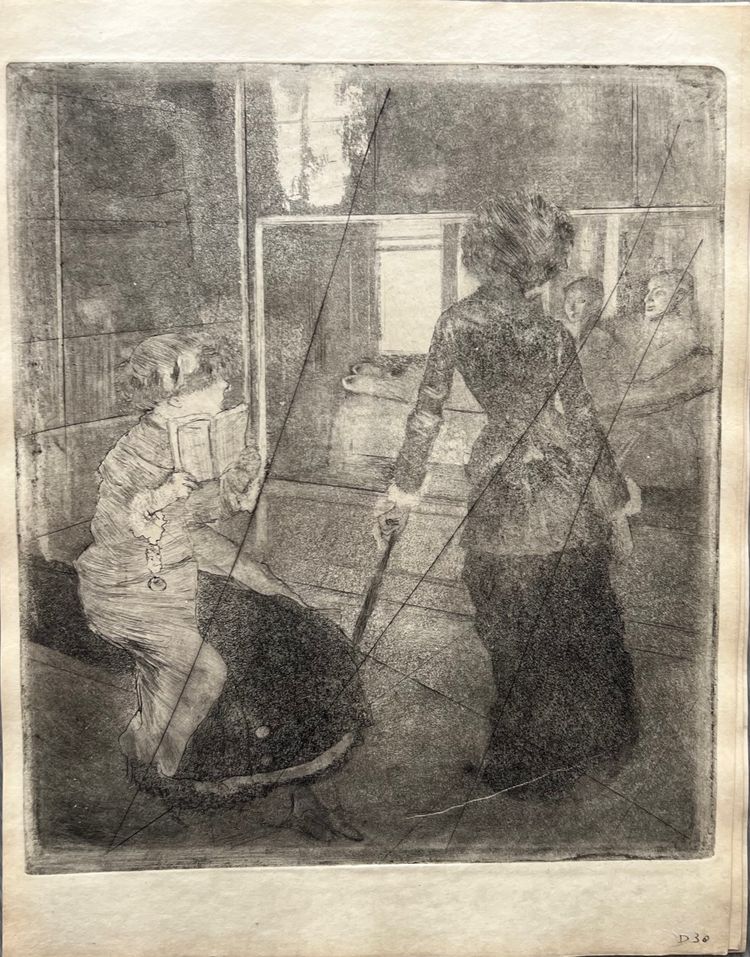 Edgar Degas, Mary Cassatt at the Louvre, 1876