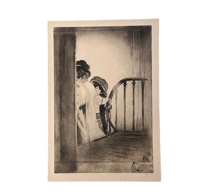 Two students of Madame..., by Louis Legrand, 1908