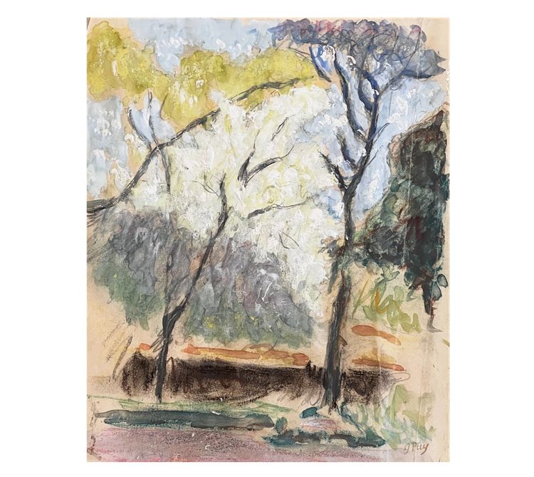 Jean Puy, Landschaft mit einem Lastkahn