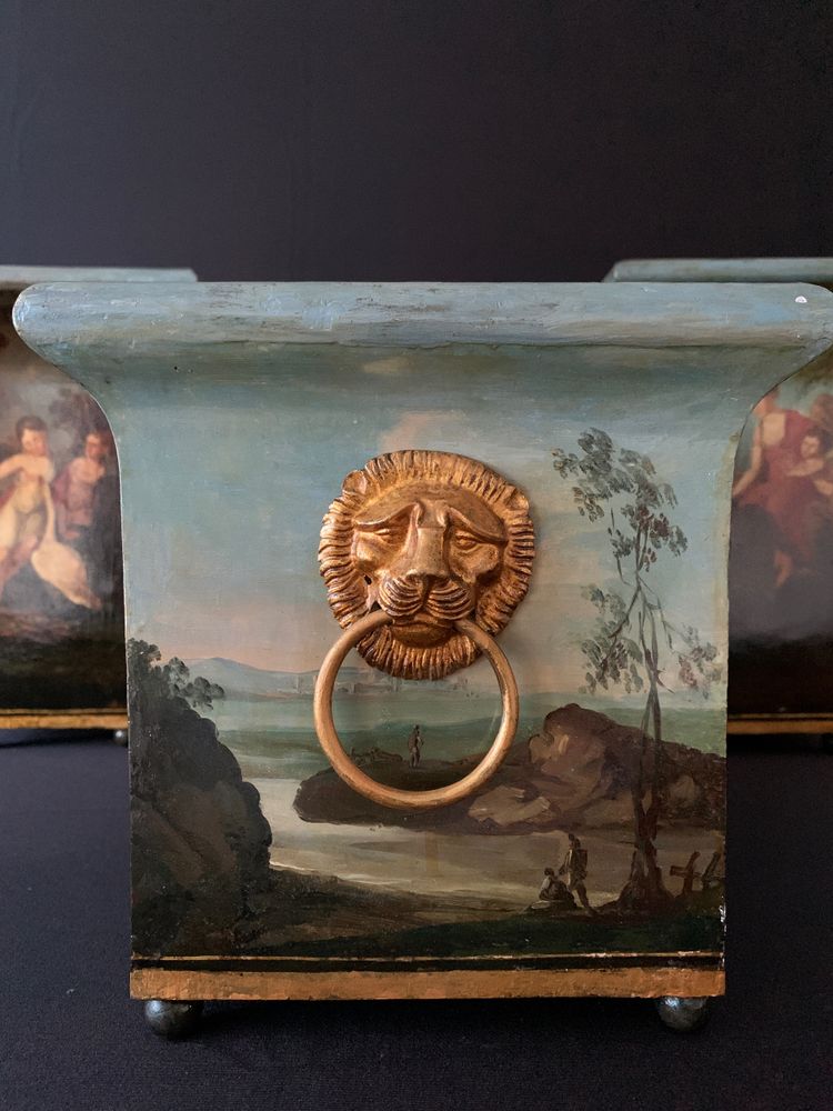 Magnificent painted sheet metal trim from the Consulate-Empire period.