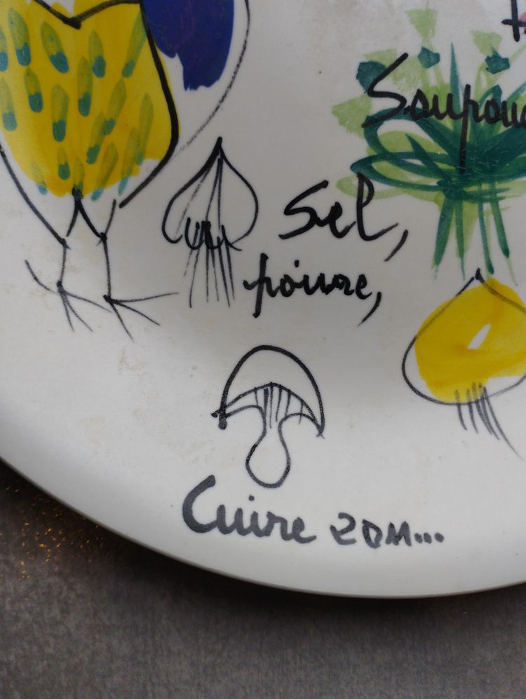 Antique plate by Lili Voltz 1950 - 1960