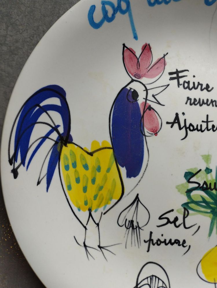 Antique plate by Lili Voltz 1950 - 1960