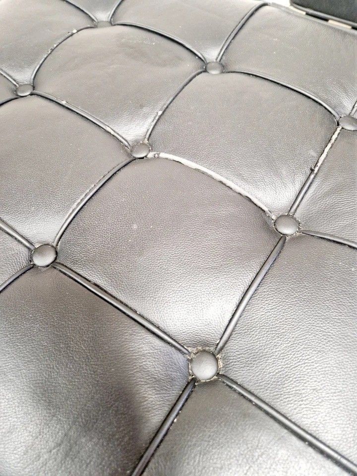 Chaise Lounge et Pouf de Style Mi-Siècle de Barcelone