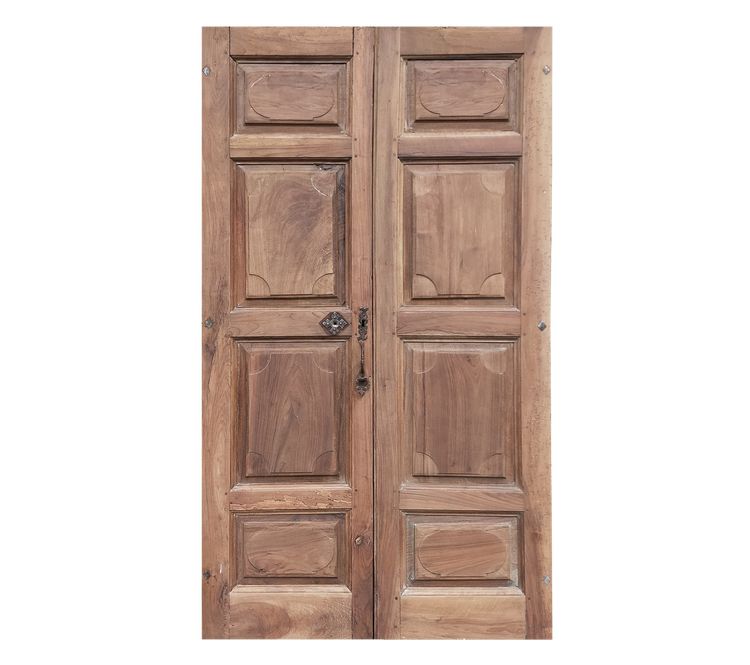 Double porte ancienne XVII / XVIIIème en noyer et toutes ses ferronneries d'origine boiserie