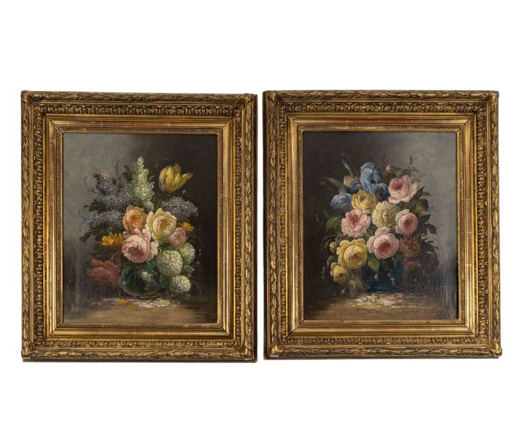 Paire de tableaux Surian, fin XIXème siècle 