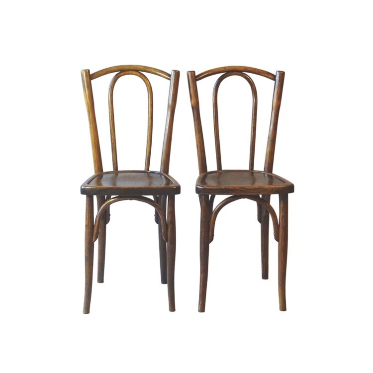 2 bistro chairs No. 56, wooden seat, No. Thonet - 1920 -