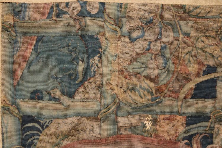Flemish tapestry animal fight, Flemish workshop, mid-16th century