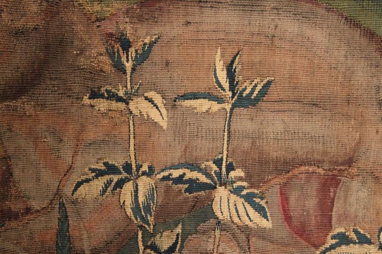 Flemish tapestry animal fight, Flemish workshop, mid-16th century