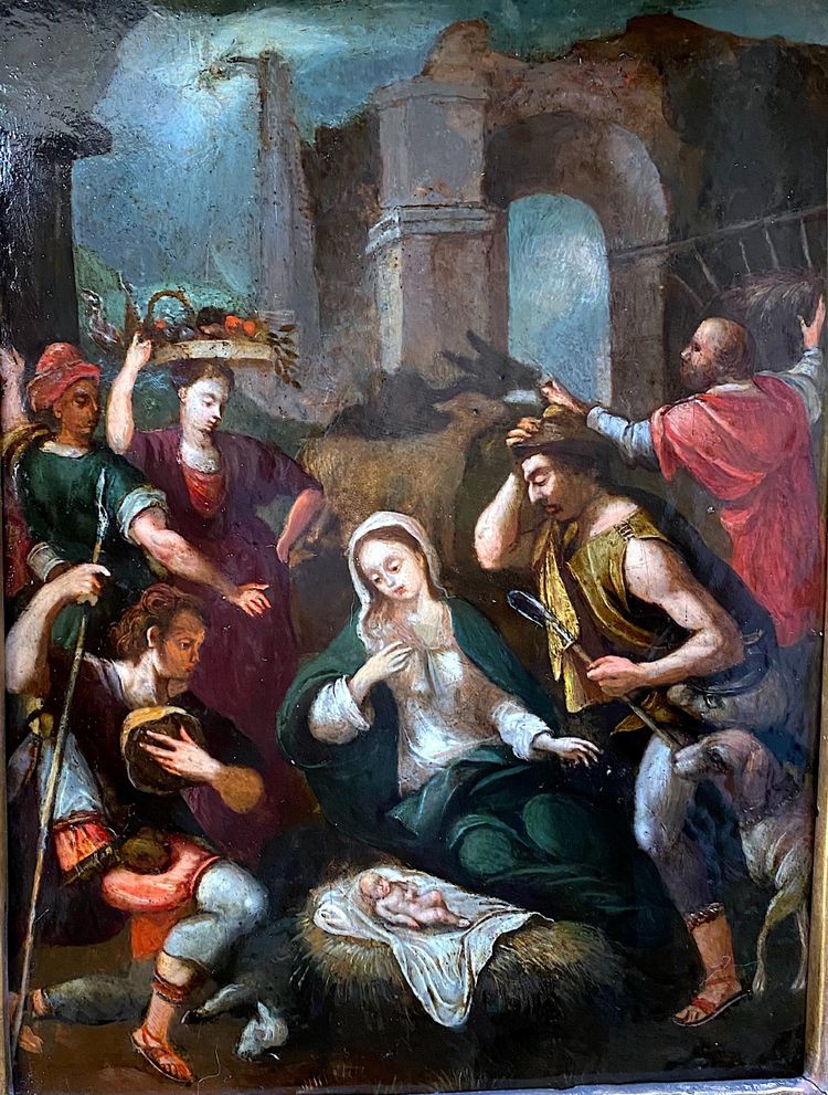 Nativité - Fin XVIe Siècle - Att. à Federico Zuccari Et Son Atelier