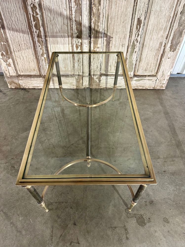 Table basse néoclassique en bronze 20e siècle 