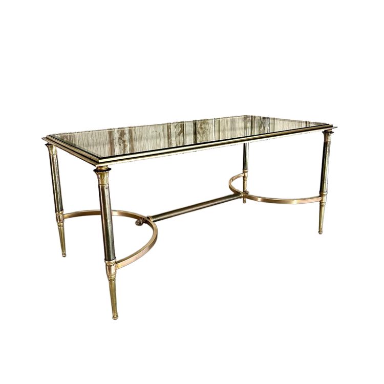 Table basse néoclassique en bronze 20e siècle 