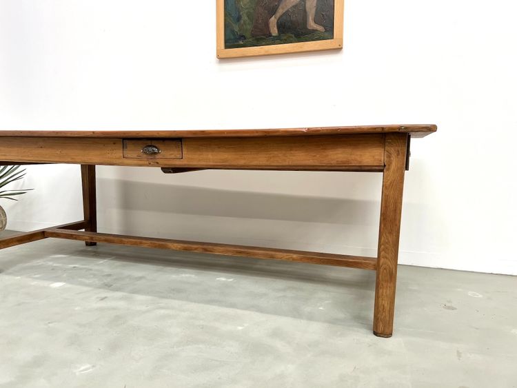 Large antique walnut farmhouse table