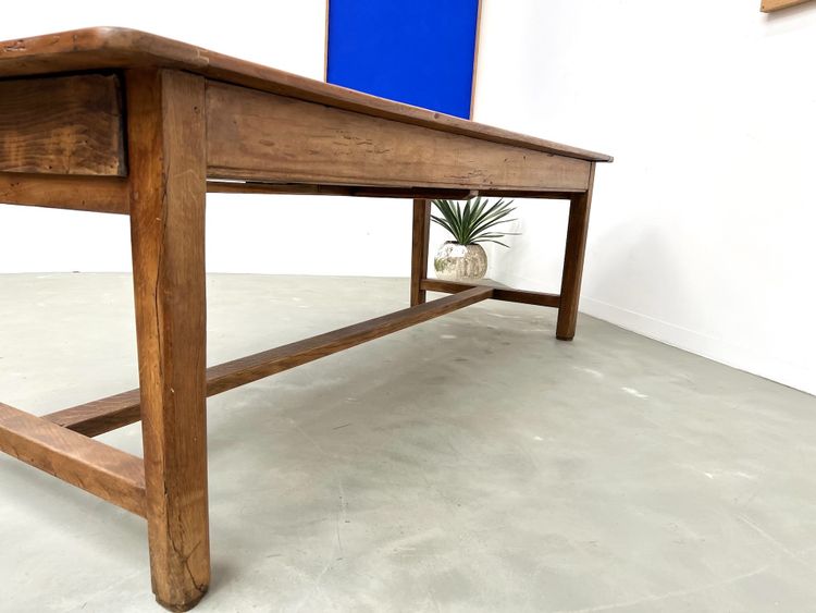 Large antique walnut farmhouse table