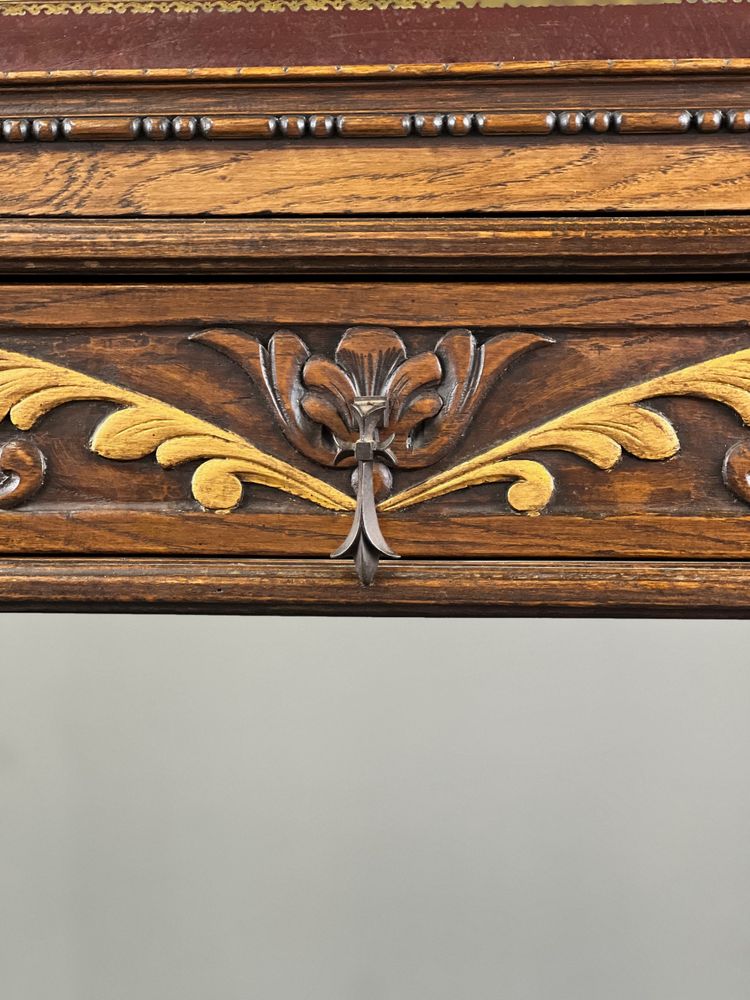 Sekretär aus geschnitztem und polychromem Holz im Neorenaissance-Stil, 19. Jahrhundert