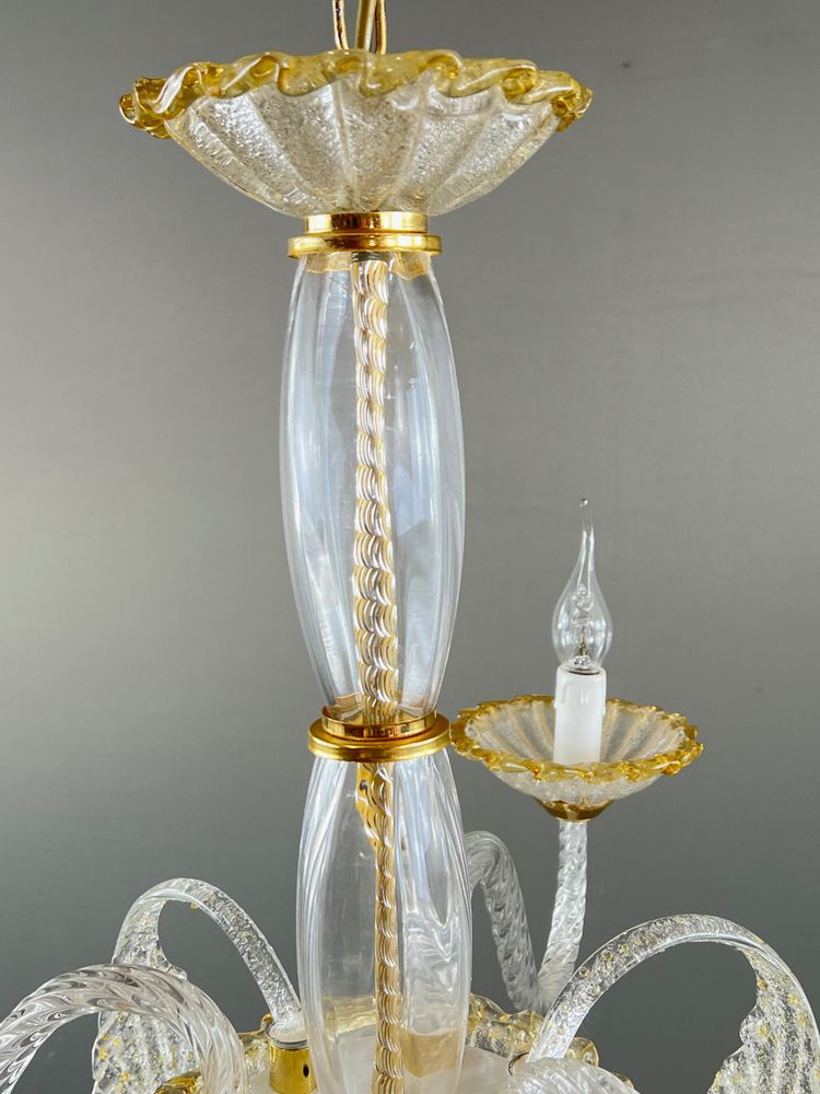 Murano glass chandelier with three lights, 20th century