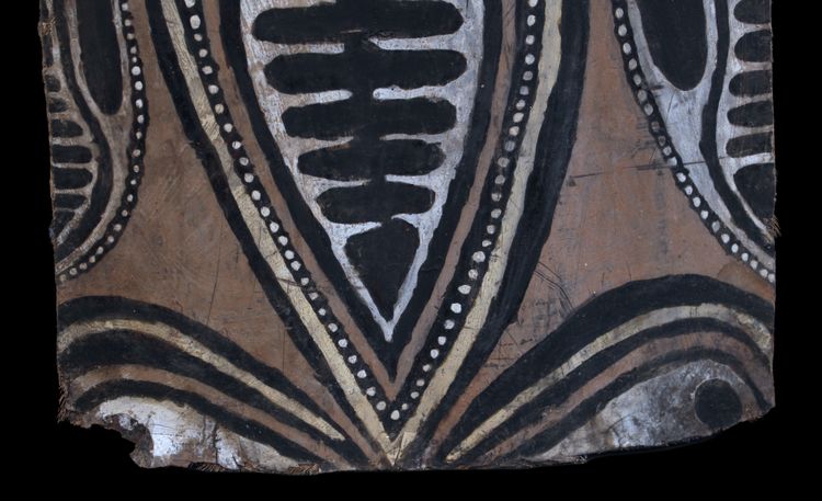 Bemalte Rinde, Ozeanische Kunst, Erste Kunst, Stammeskunst, Gemälde, Ozeanien, Pangal, 94 cm