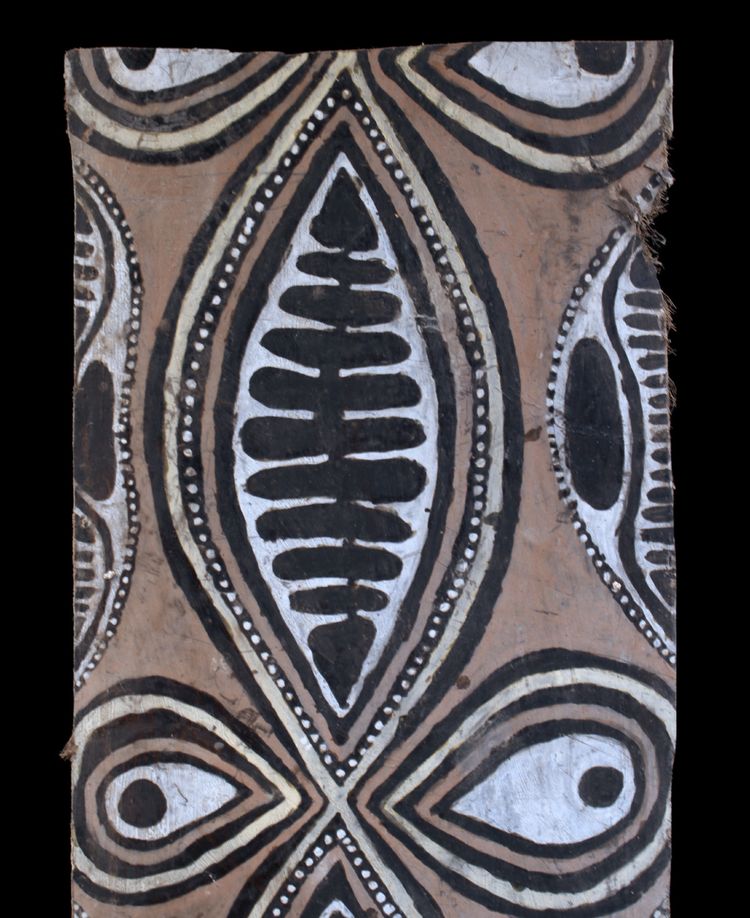 Bemalte Rinde, Ozeanische Kunst, Erste Kunst, Stammeskunst, Gemälde, Ozeanien, Pangal, 94 cm