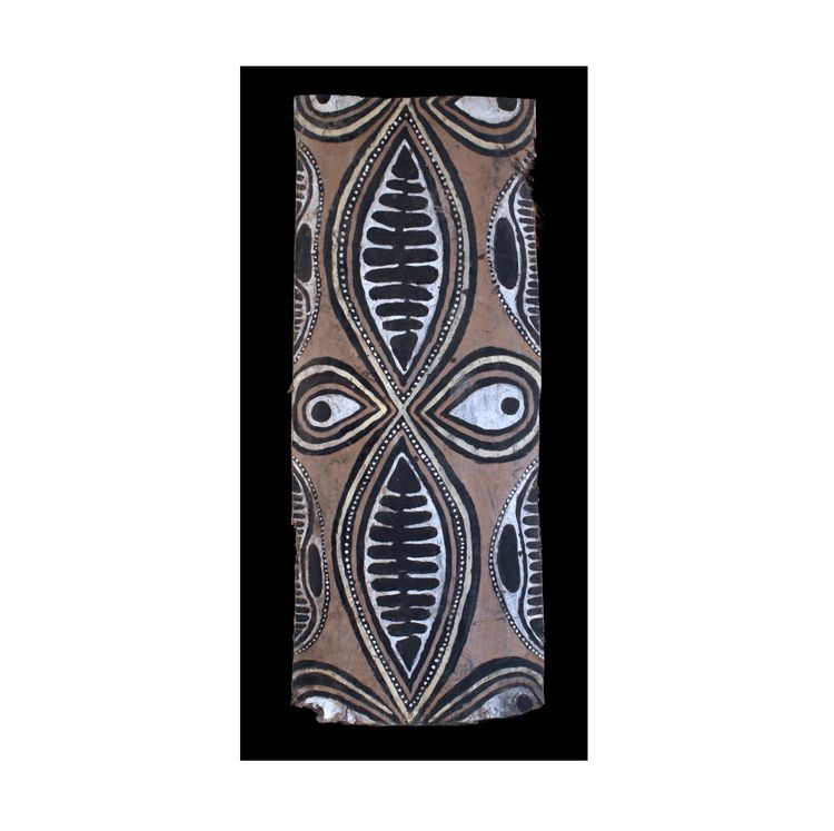 Bemalte Rinde, Ozeanische Kunst, Erste Kunst, Stammeskunst, Gemälde, Ozeanien, Pangal, 94 cm