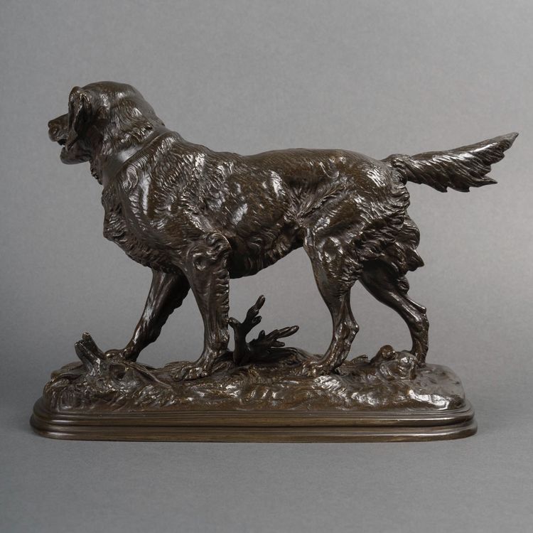 Spaniel Dog On The Lookout , Paul - Edouard Delabrierre (1829-1912)