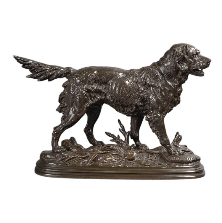 Spaniel Dog On The Lookout , Paul - Edouard Delabrierre (1829-1912)