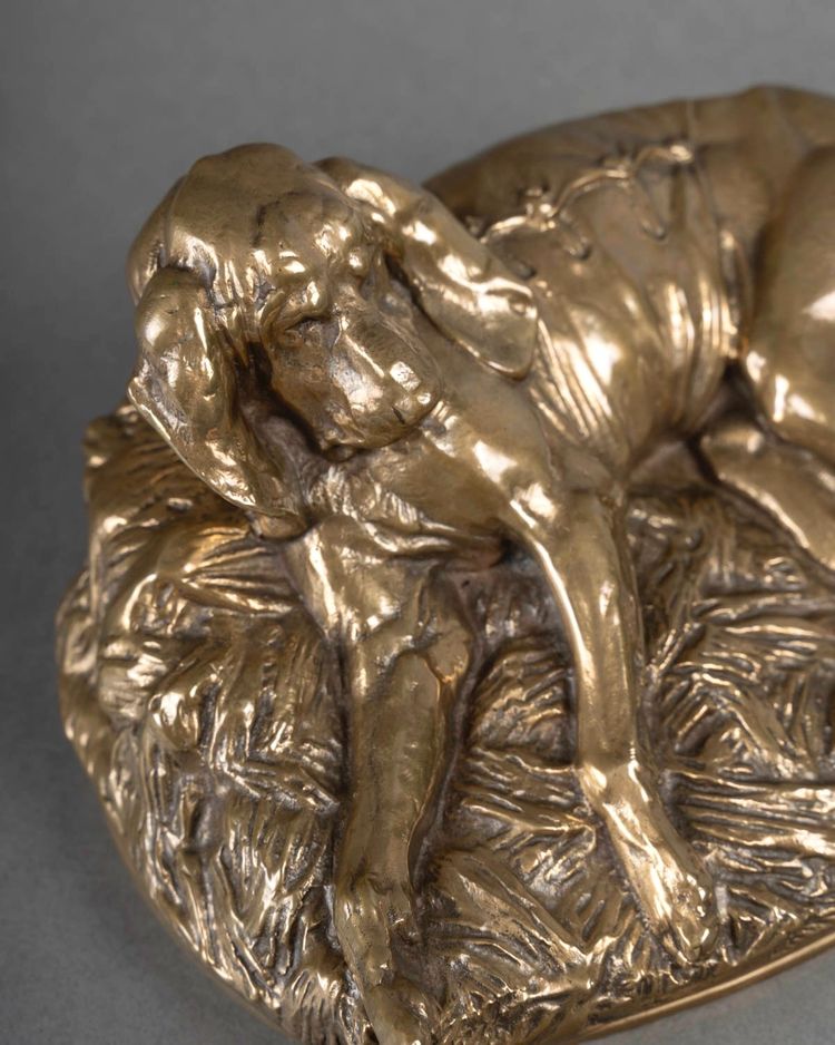 Scultura - Cane da soma, Emmanuel Frémiet (1824-1910) - Bronzo