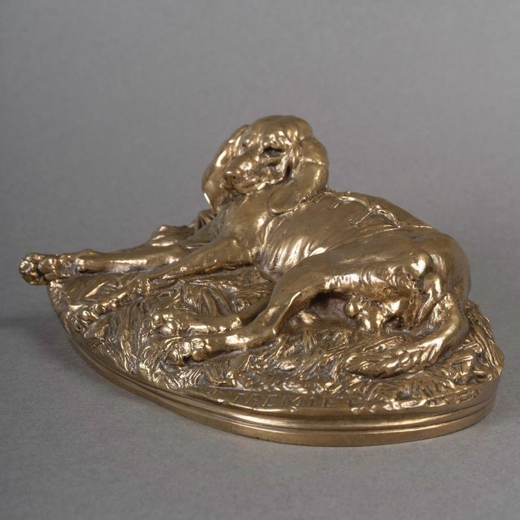 Scultura - Cane da soma, Emmanuel Frémiet (1824-1910) - Bronzo