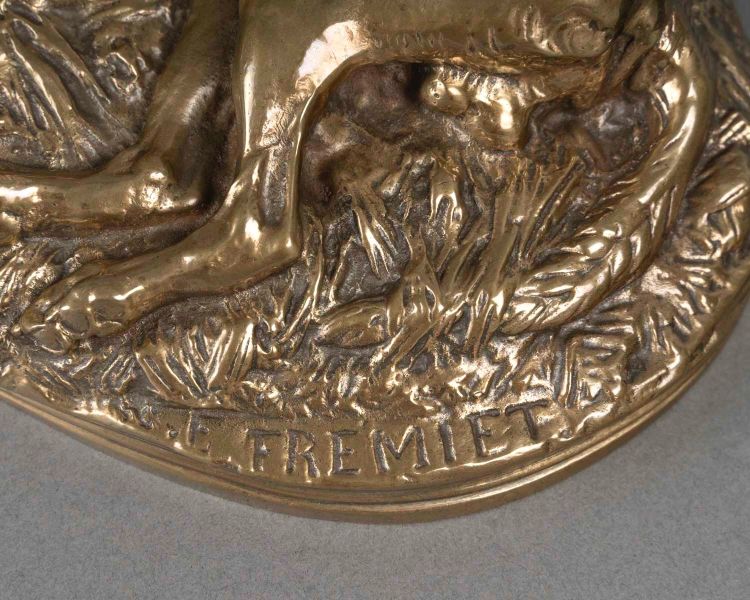 Scultura - Cane da soma, Emmanuel Frémiet (1824-1910) - Bronzo