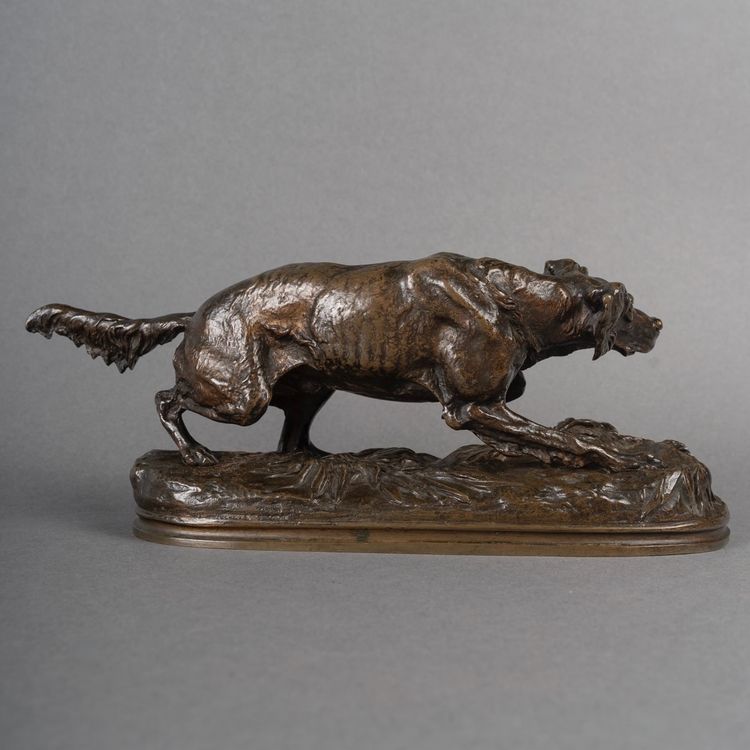 Scultura - Cane Sultan Spaniel, Pierre - Jules Mêne (1810-1879) - Bronzo