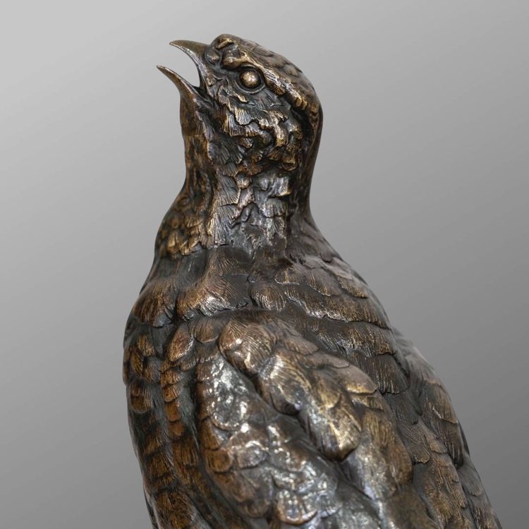 Scultura - La Pernice, Alfred Dubucand (1828 - 1894) - Bronzo